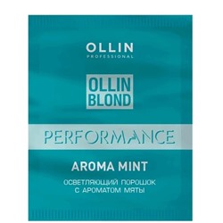 OLLIN Осветляющий порошок белого цвета с ароматом мяты Performance 30 г