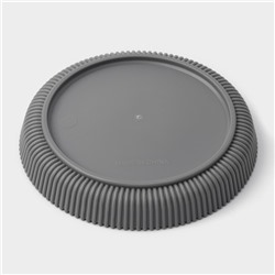 Горшок для цветов с поддоном, 15.5×16.5 см, цвет серый