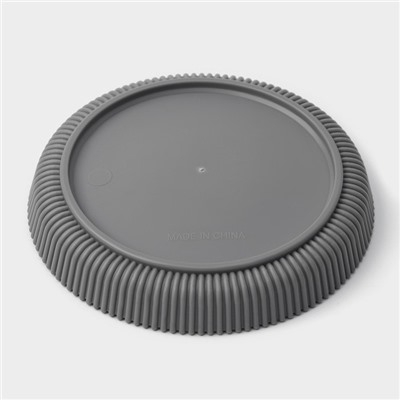 Горшок для цветов с поддоном, 15.5×16.5 см, цвет серый