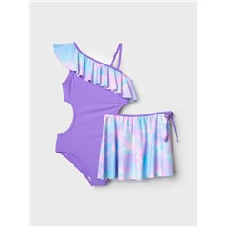 Комплект трикотажный для девочек: купальник, юбка