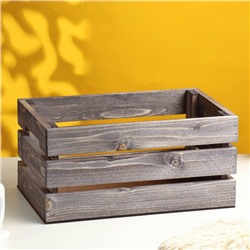 Подарочный ящик, 30×20×14.5 см, деревянный, с ручкой, цвет состаренный дуб