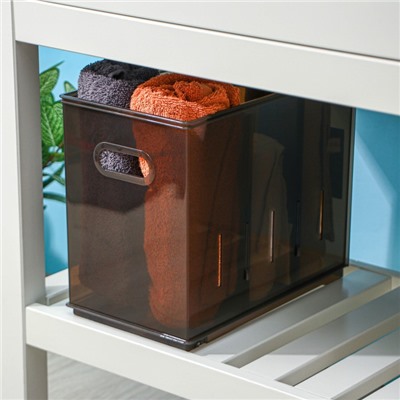 Контейнер для хранения без крышки OPTIMA, 10.6 л, 16.8×30.5×24.2 см, коричневый