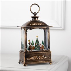 Светодиодная фигура «Новогодняя деревня» 14.5×22×8 см, пластик, батарейки ААх3 (не в комплекте), USB, свечение тёплое белое