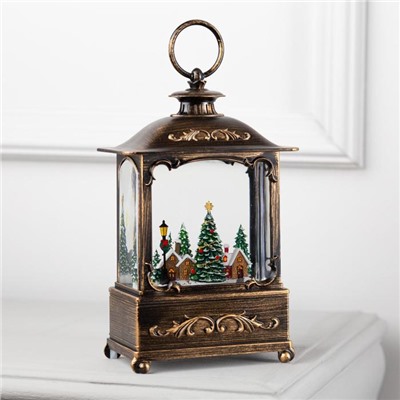 Светодиодная фигура «Новогодняя деревня» 14.5×22×8 см, пластик, батарейки ААх3 (не в комплекте), USB, свечение тёплое белое