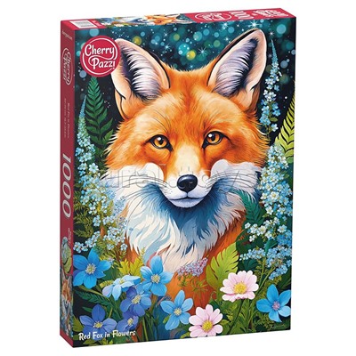 Пазл 1000 "Лиса в цветах"