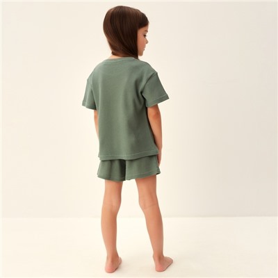 Пижама детская SL HOME, размер 36 (134-140 см), оливковая