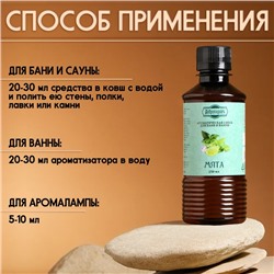 Ароматизатор для бани и ванны «Мята», натуральная, 250 мл., «Добропаровъ»