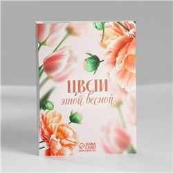 Подарочный набор: ежедневник А6, блок с липким слоем, ручка «8 марта»