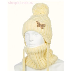 03-47-M Комплект для девочки (шапка+снуд) (52-54)