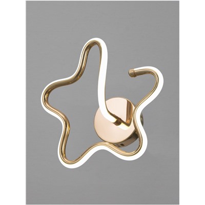 Бра настенное BayerLux Valentina, 14 Вт, LEd, 4000-6000К, золото, 25×25×13 см