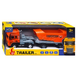 Машина "Трейлер с прицепом" (свет, звук) в коробке