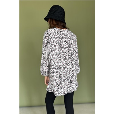 Блузка  NATURE099/01/Белый, розовый