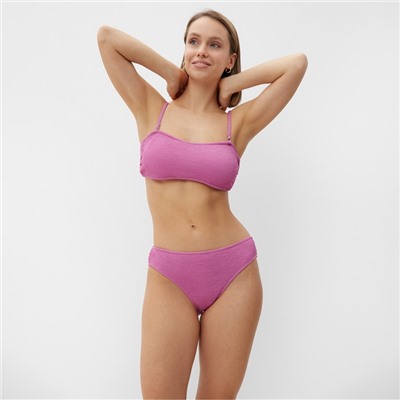 Купальник раздельный однотонный женский MINAKU, фиолетовый, размер 46