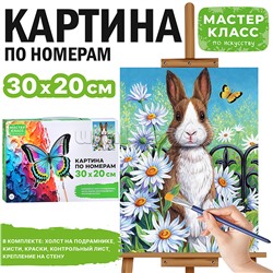 Набор для рисования "Картина по номерам 30х20 см. Кролик в ромашковом поле"