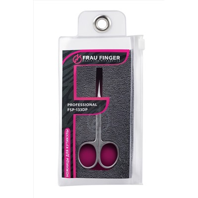 Frau Finger Ножницы маникюрные для кутикулы изогнутые / Professional FSP-133DP, матовые, ручная заточка, 9,5 см KRISTALLER, 1110652