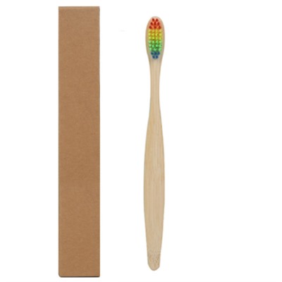 Зубная щетка из бамбука Bamboo "РАДУГА" 1 шт.