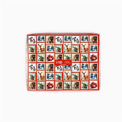 Коробка под 12 конфет с ячейками «Новогодние сюжеты», 14.5×18.5×3 см