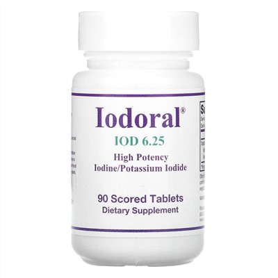 Optimox, Iodoral, IOD 6.25, 90 Scored Tablets