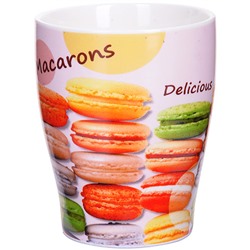 28475 Кружка MACARONS 340 мл с ложкой LR (х36)