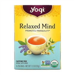 Yogi Tea, Relaxed Mind, чай без кофеина, 16 чайных пакетиков, 32 г (1,12 унции)