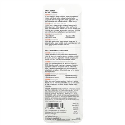 Physicians Formula, Matte Monoi Butter Eyeliner, Matte Black, 0.2 fl oz (6 ml)