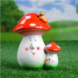 Садовая фигура из гипса «Два мухомора», 19×16×13 см