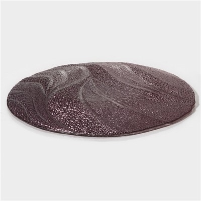 Тарелка подстановочная «Драхна», d=33 см, стекло, бордовая