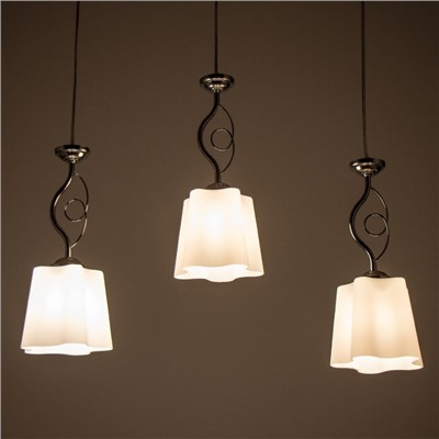 Светильник ЭкономСвет Martina 3×40 Вт Е27 хром 60×14×65(31)см