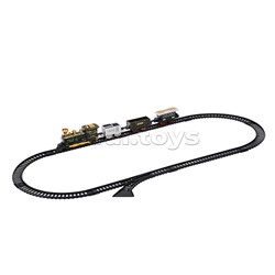 Железная дорога "Ретро поезд - Военный состав" в коробке