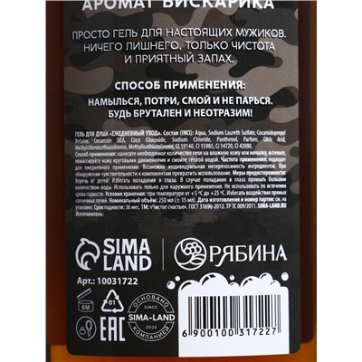 Гель для душа «С Днём гелей для душа!», 250 мл, аромат виски, Чистое счастье
