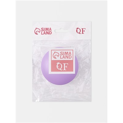 Расчёска массажная, круглая, складная, с зеркалом, d=7.5 см, в коробке, сиреневая