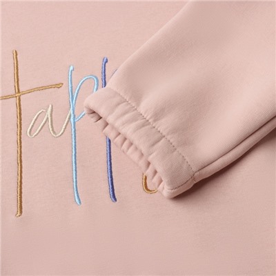 Толстовка (худи) детская MINAKU: Exclusive print, пудровая, Oversize, рост 104 см