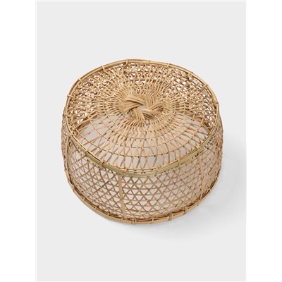 Корзина плетёная «Клоус», 36×36×14 см, бамбук, светлая
