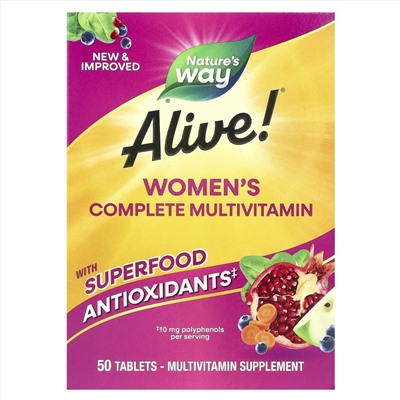 Nature's Way, Alive! Women's Energy Complete Multivitamin, 50 Tablets