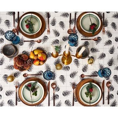 Скатерть «Этель» Christmas, 150×180 см, 100% хлопок, саржа 190 г/м²