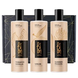 BeOn Подарочный набор парфюрованных гелей для душа №21 / Royal 3 Tobacco Vanilla, Summer Passion, Virgin, 260 мл x 3 21747