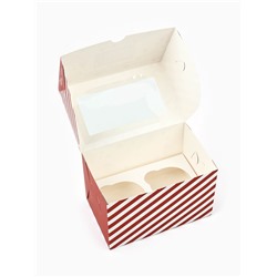 Коробка для капкейков «С Новым годом» 10×16×10 см