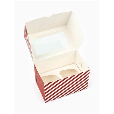 Коробка для капкейков «С Новым годом» 10×16×10 см