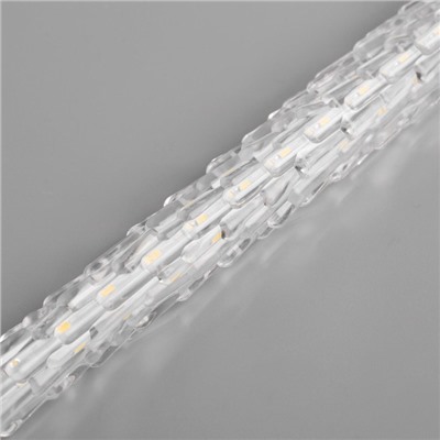 УЦЕНКА Гирлянда «Сосульки рифленые» 2.5×0.5 м, IP65, прозрачная нить, 288 LED, свечение мульти с эффектом стекания, 12 В