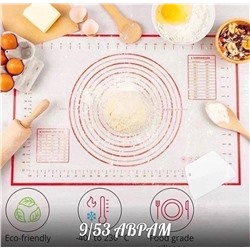 Универсальный силиконовый коврик для раскатки теста/ Размеры:40х50 см