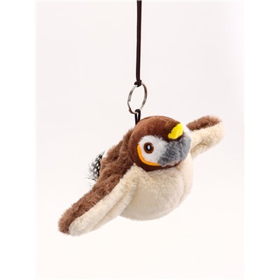 Интерактивная игрушка для животных «Воробей», коричневая