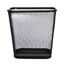 Корзина для бумаг Calligrata, 14 л, сетка, металлическая, прямоугольная, чёрный
