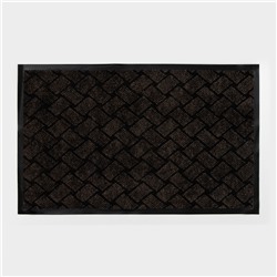 Коврик придверный влаговпитывающий «Крафт», 50×80 см, коричневый МИКС