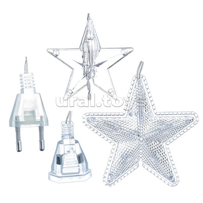 Электрогирлянда "Звезда" 2,4м, цветная