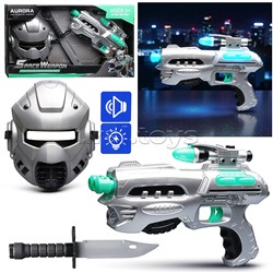 Набор оружия "Воин Галактики" (свет, звук) на батарейках, в коробке