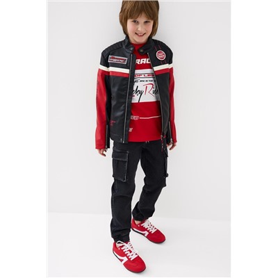 Брюки текстильные джинсовые для мальчиков PLAYTODAY, 1241594