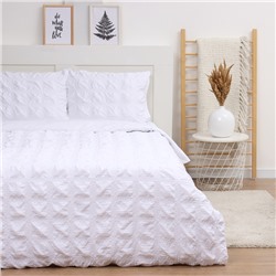 Постельное бельё дуэт LoveLife Texture: white, микрофибра