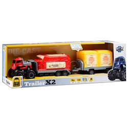 Машина "Большой прицеп" 1:43 (свет,звук) в коробке