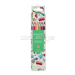Карандаши цветные 6 цв. "Happycolor"