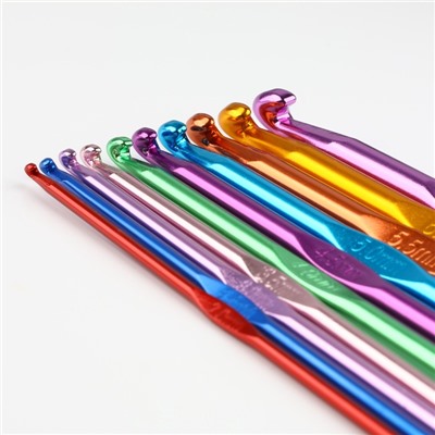 Набор крючков для вязания, d=0.6-6.5 мм, 12.5/15 см, 22 шт., МИКС